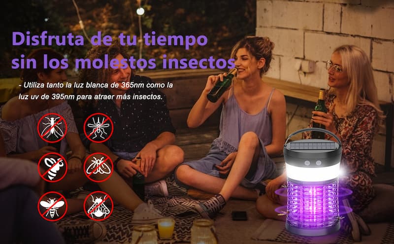 mejor lampara solar anti insectos