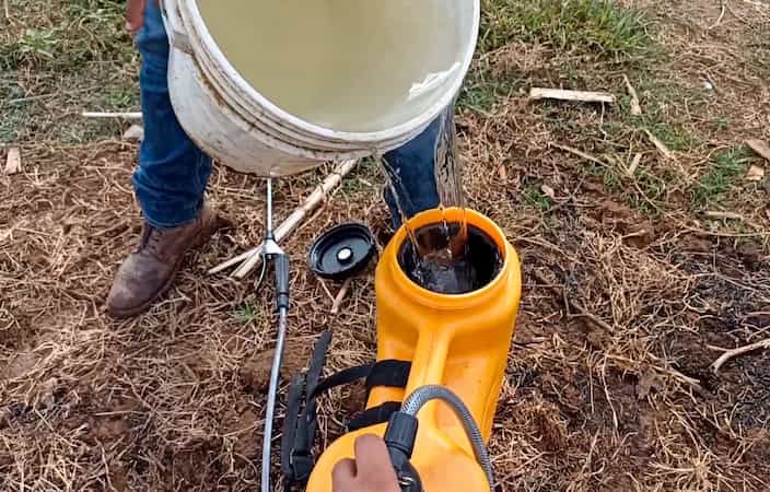 limpiar con agua deposito sulfatadora